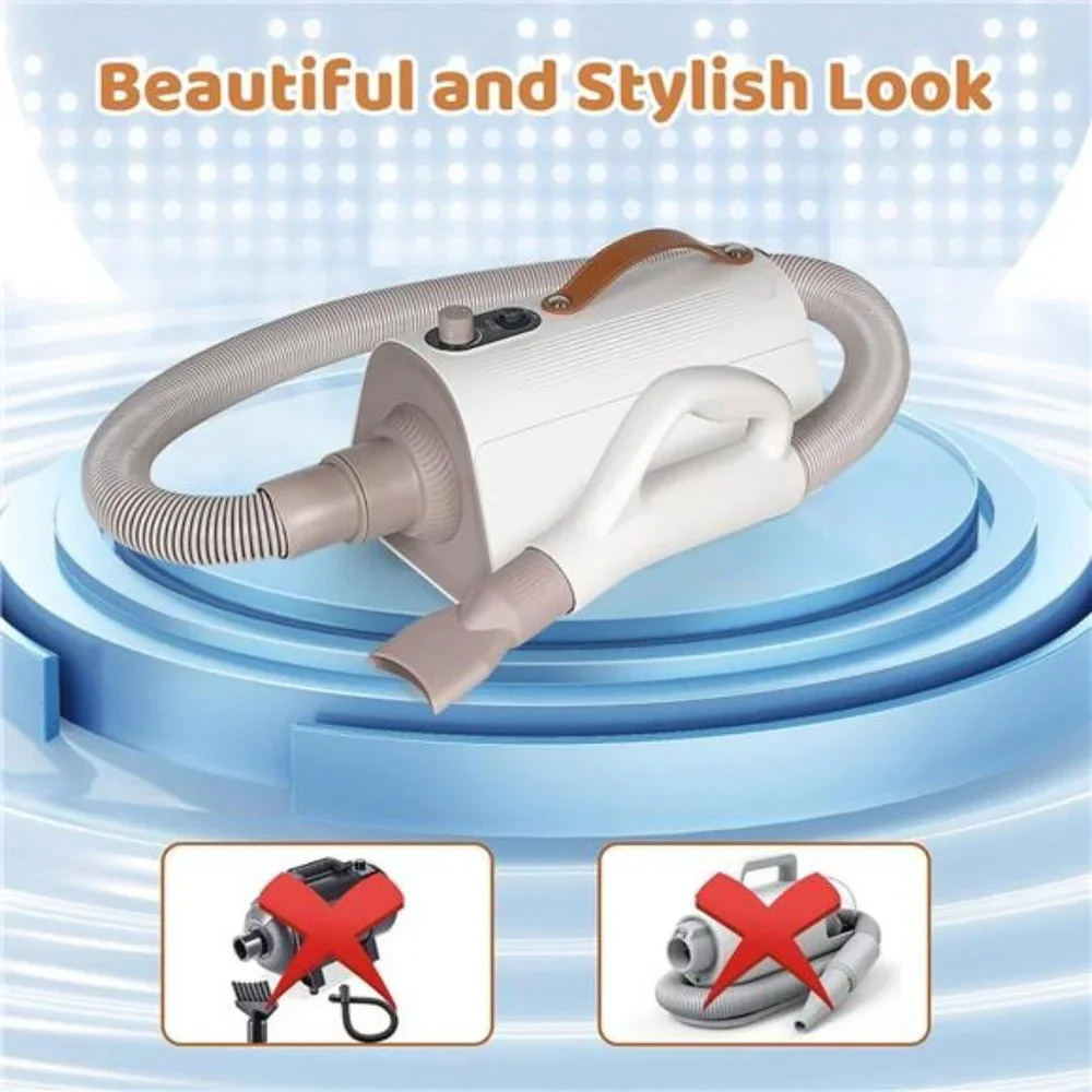Pet Hair Dryer,,High Velocity Home Pet Dryer with Smart Temperature Adjustment